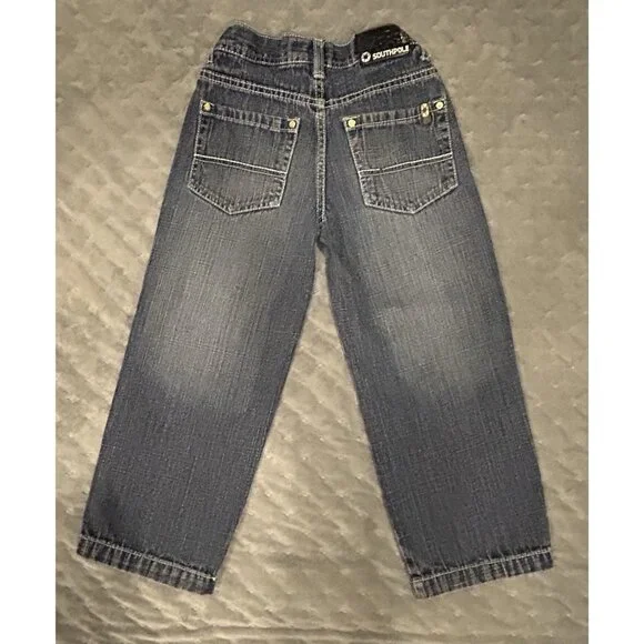 Y2K Boy’s Kid’s Size 6 Jeans Adjustable Waist Preowned Wide Leg - Picture 10 of 11